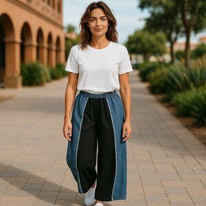 So Me Wide leg Boho Jeans Size Medium - NWT